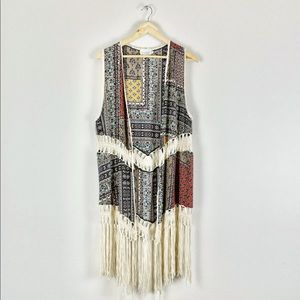 Boho Macrame Cardigan Large